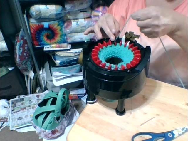 New Loombot 🧶 it's not just a toy 🩵 #knittingmachine #onehataweek202, knitting machine