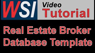 Real Estate Broker Database Template