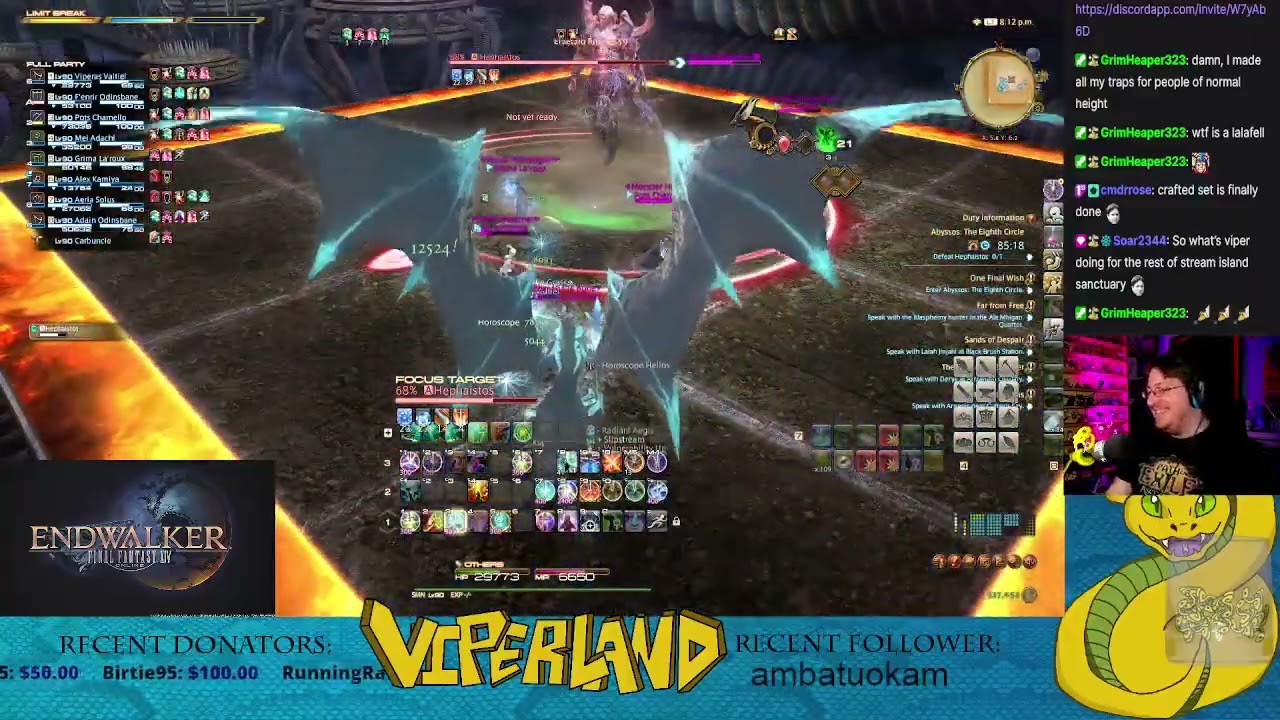 ffxiv-6-2-viper-and-squad-blind-run-of-p8-on-launch-day-youtube