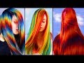 Top  Amazing Colorful Rainbow Long Hair Transformation Tutorials Compilation! Dying Long Hair