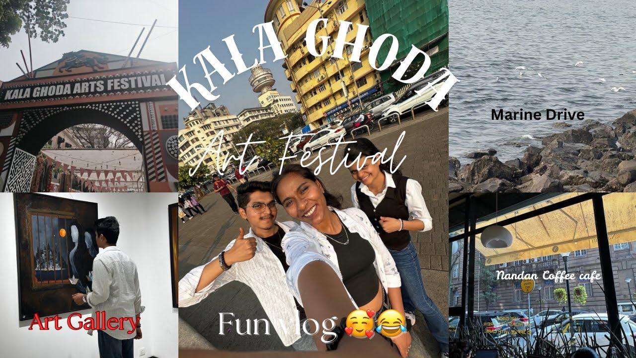 Kala Ghoda Art Festival ✨| Disappointed with kala ghoda this year 😞| we enjoy marine & Nandan cafe |