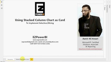 Stacked Column Chart as Card Visual