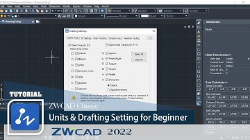 ZWCAD - Tutorial - Units & Setting Drafting for Beginner