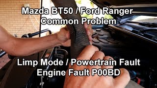 bt50 / ranger limp mode intercooler hose problem | fault p00bd