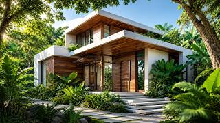 Modern Tropical House Design Ideas with Lush Jungle Views and Luxury Wood Facade