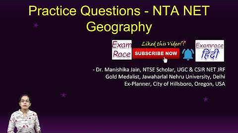 Geography NET JRF (Expected Questions| What to Read - 2020 Exam) - Sample Past Paper Questions (2/2)