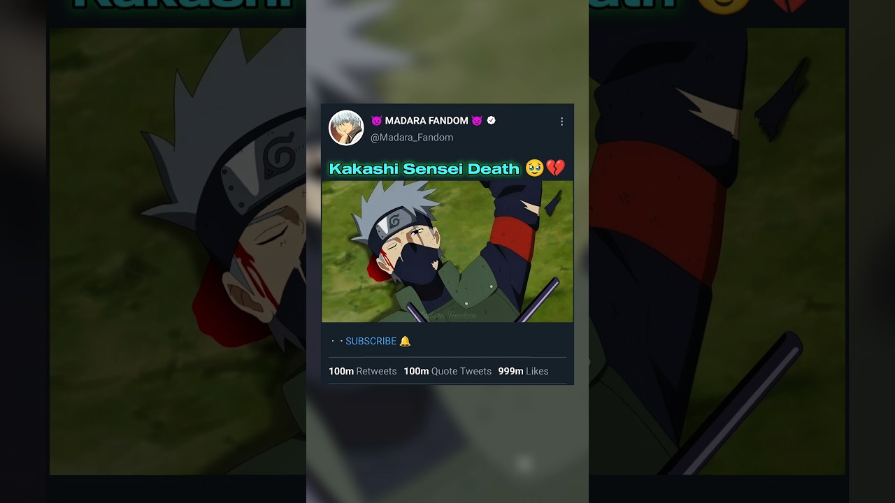Kakashi Death' 🥹💔 