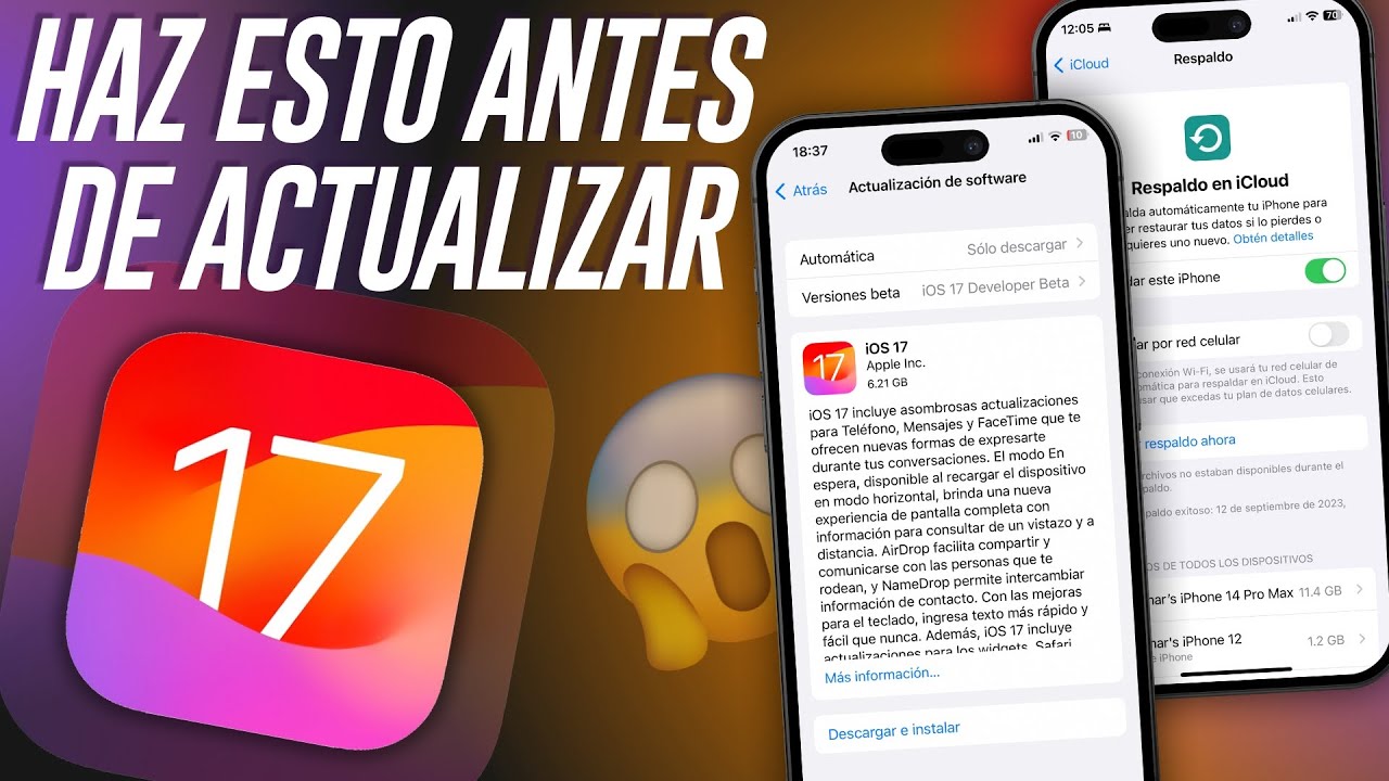 iOS 17 - Prepara tu iPhone y Haz Esto ANTES de Actualizar - YouTube