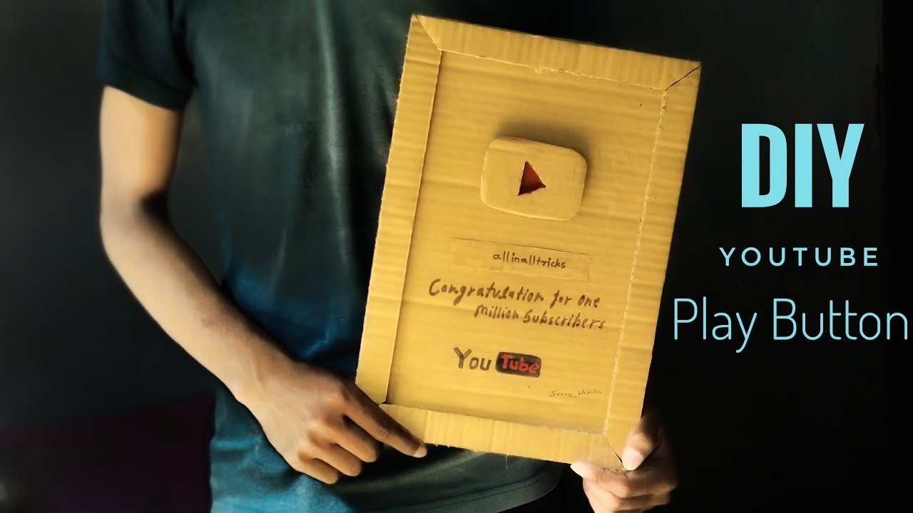 ️How To Make A 2019 Ka You Tube Play Button With Cardboard | ️Diy ...