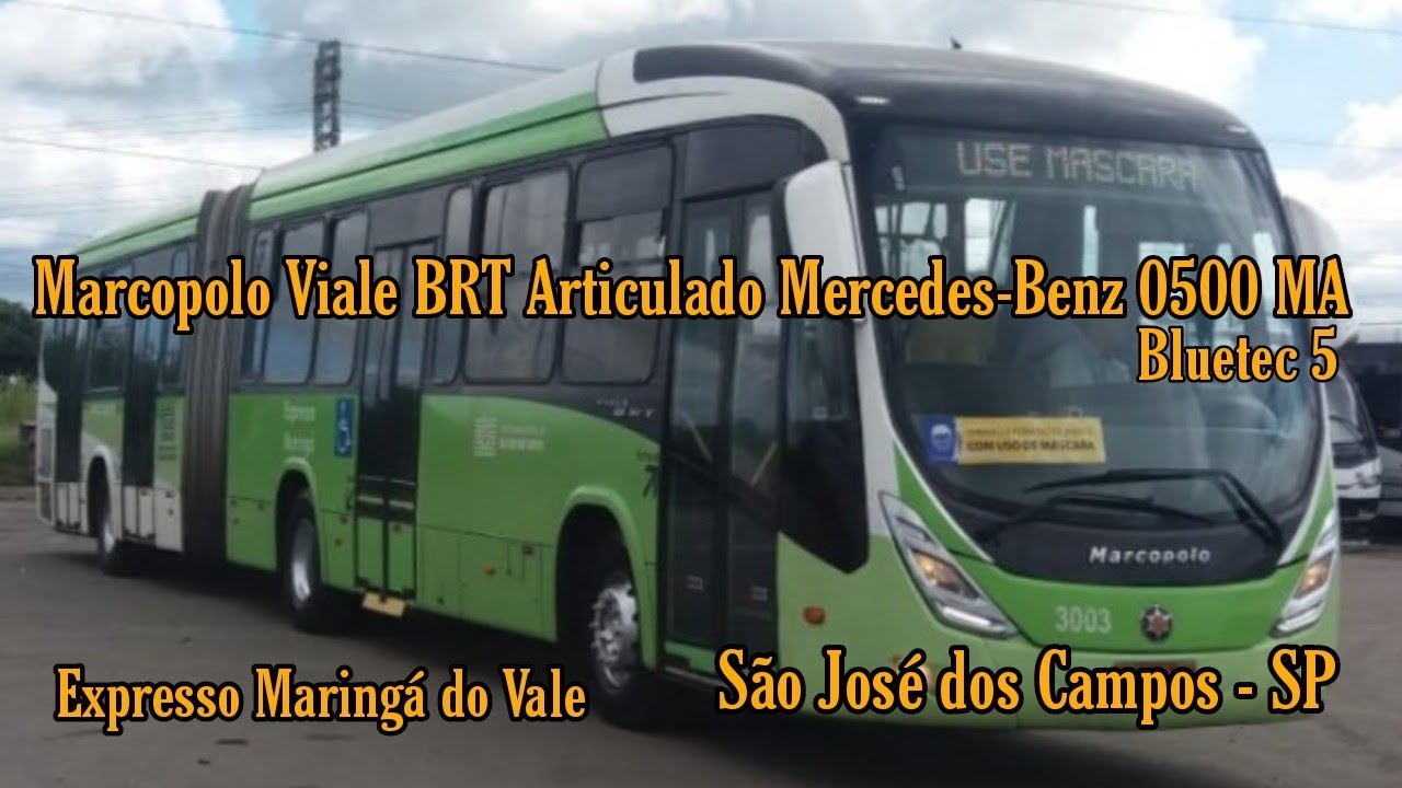 ✅[308-Terminal Central X Bosque/São José dos Campos] Marcopolo Viale BRT Articulado M-Benz O500 MA