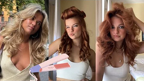 HOW I FAKE A BLOWOUT USING A FLAT IRON. get the matilda djerf (dyson airwrap) look for less. ✨