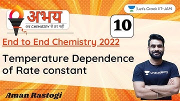 Temperature Dependence of Rate constant | End to End Chemistry IIT-JAM 2022 | Aman Rastogi