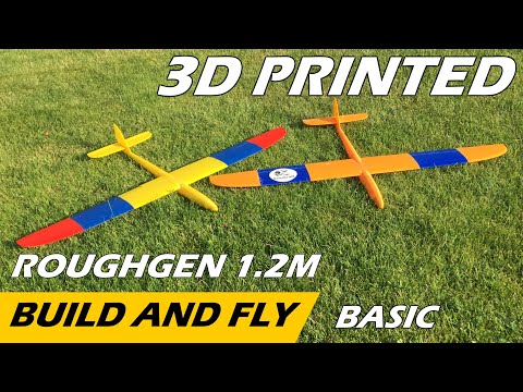 3D Printed - Build n Fly - SoarKraft Roughgen 1.2M - Slope Glider - Basic