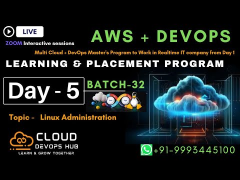 Learn Linux Administration with AWS + DevOps || Day-5 || Live Zoom Session Recording || Batch-32