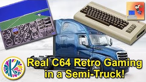 Playing SubLogic Flight Simulator II on a real Commodore 64 in a Semi-Truck! || KILR Awesome Day