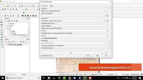 How to Re-Project (Warp tool) a Raster in QGIS