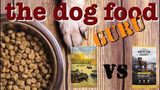 American Journey vs Taste of the Wild dog food mashup