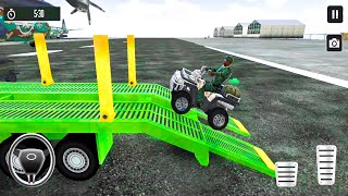 US Army ATV Quad Bike Transport Truck - Army Vehicle Transporter Truck Simulator - Android Gameplay screenshot 1