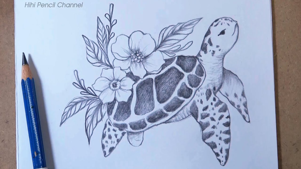 Turtle Flight Drawing by George Sonner - Pixels