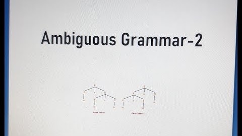 Ambiguous Grammar Example