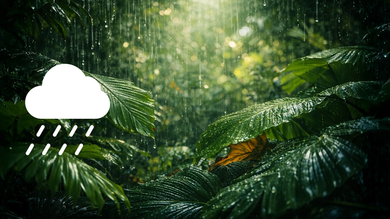 Tropical Rain Sounds 10 Hours 🌴 Jungle Rain for Sleep & Deep Relaxation