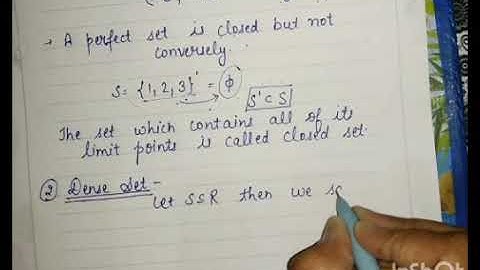 Perfect Set , Dense Set , Compact Set , Connected Set | Point set topology