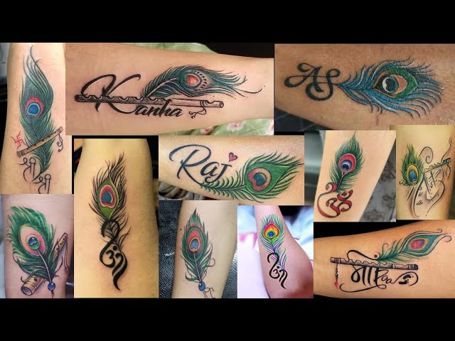 30+ Amazing Krishna Mor Pankh Tattoo Designs - Fashion | Beauty | Shopping  | EveryShadeOfWom… | Hand tattoos for girls, Hand tattoos for guys, Feather  tattoo design