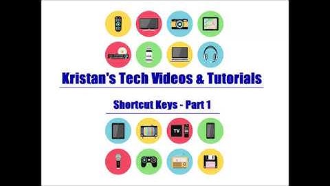 Shortcut Keys - Part 1 - Kristan