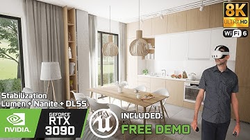 [8K60] UE5 VR Interactive ArchViz Stabilization Lumen Nanite DLSS