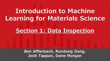 Intro to Machine Learning for Materials Science, Section 1: Data Inspection