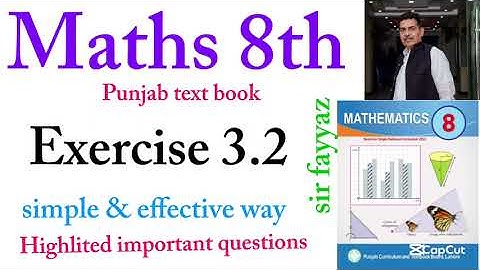 Maths class 8th | Exercise 3.2 | Unit 3 | exe 3.2 | Measurement  | Sir fayyaz | Class 8