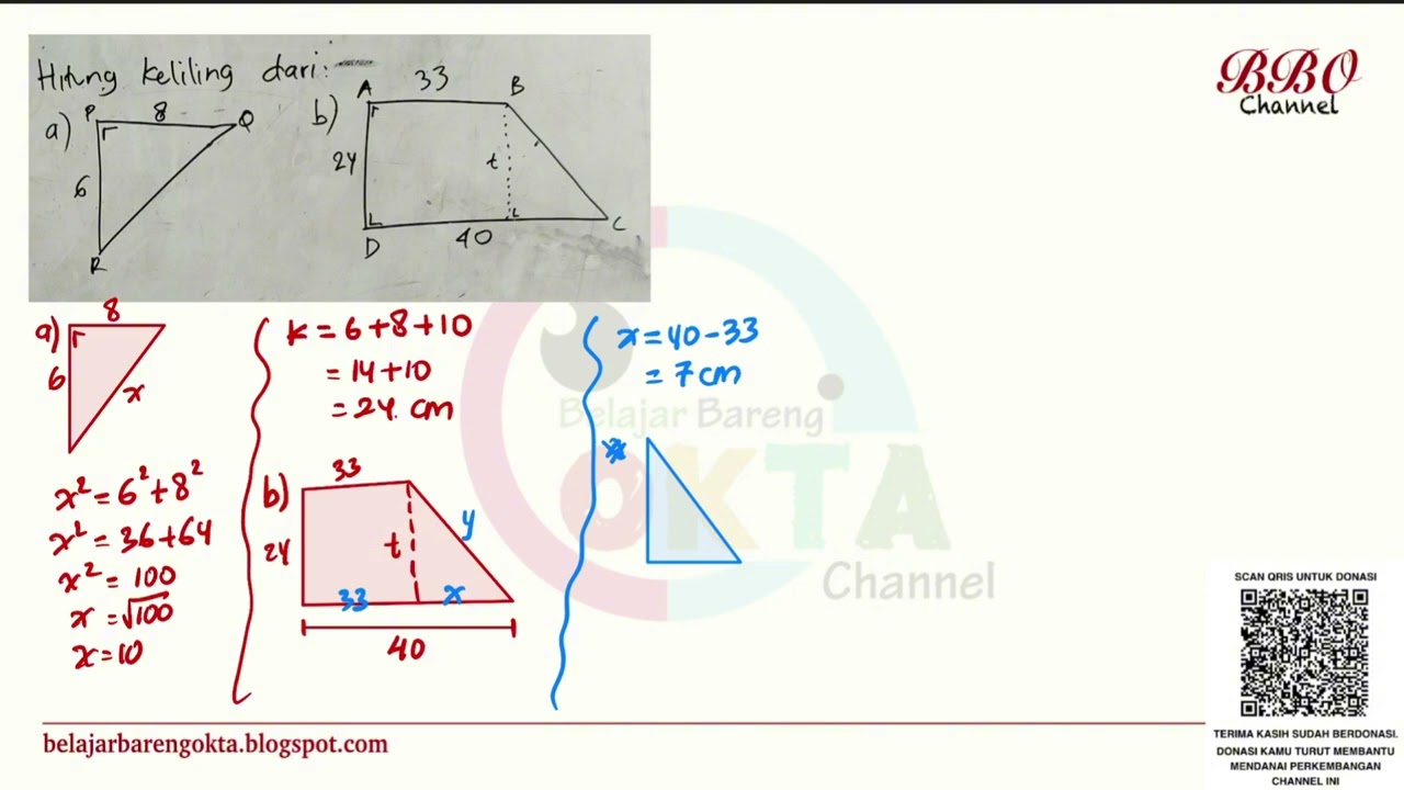 Calculating Perimeter with Pythagorean Theorem | Triangle and Trapezoid Tutorial