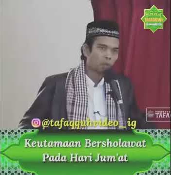 Keutamaan Bersholawat Pada Hari Jum'at  -  Ustadz Abdul Somad Lc,