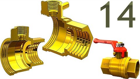 14-Project 54| Ball Valve 1|SolidWorks Tutorial: machining/ adding mounting threads to main body