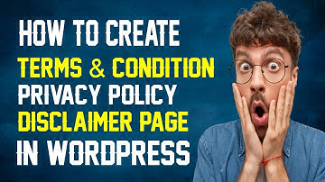 How to Create Terms & Conditions, Privacy Policy, and Disclaimer Page in WordPress in Urdu/Hindi