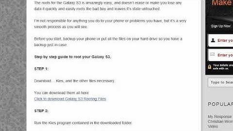 How to root Galaxy S3 safely.