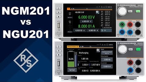 Rohde & Schwarz NGM201 vs. NGU201 Power Supply Comparison