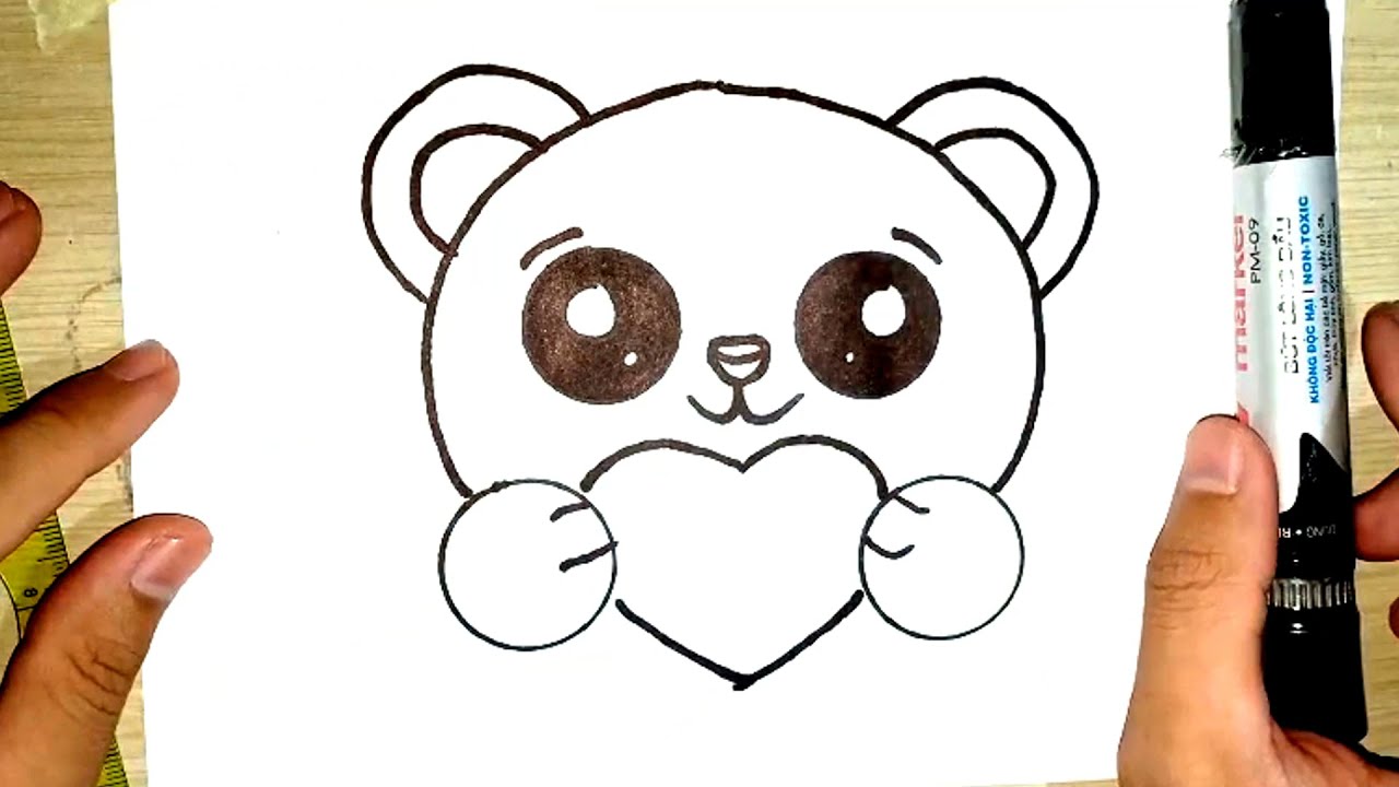 Con Gấu Con Hướng Dẫn Vẽ Đơn Giản - How To Draw Bear Cute With ...