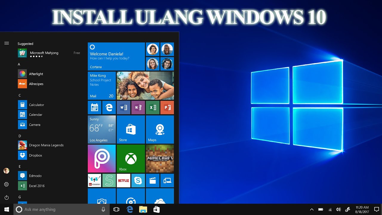 Cara install Windows 10 - YouTube