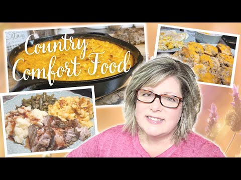 Easy Country Comfort Food | Cast Iron Skillet Mac and Cheese | Sausage Cream Cheese Biscuits