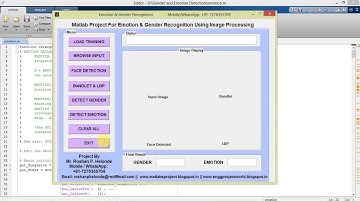 Emotion and Gender Recognition Using Matlab Project code