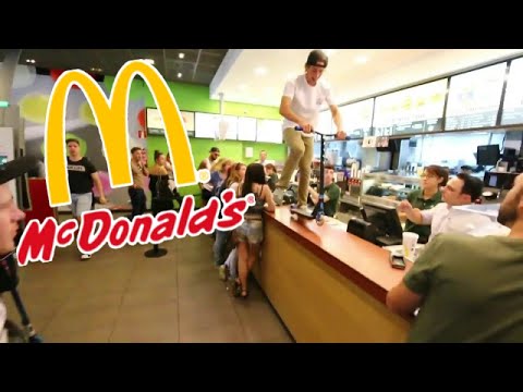 Guy Backflip off McDonald's Counter!!!