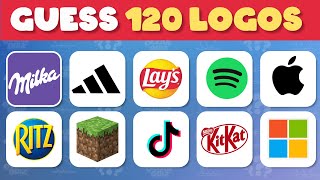 Guess The Logo in 3 Seconds | 120 Famous Logos | OCEAN QUIZ