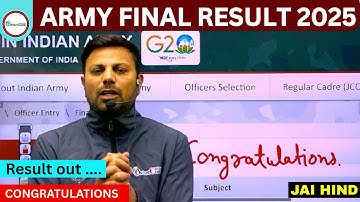 CONGRATULATIONS🥰ARMY RESULT 2025 | ARMY AGNIVEER 2025 | ARMY AGNIVEER PHASE FIRST FINAL RESULT 2025