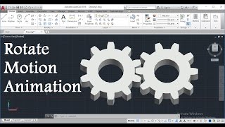 How To Create 3D Gear Rotate Motion Animation In AutoCAD  Script (Rotate) Command