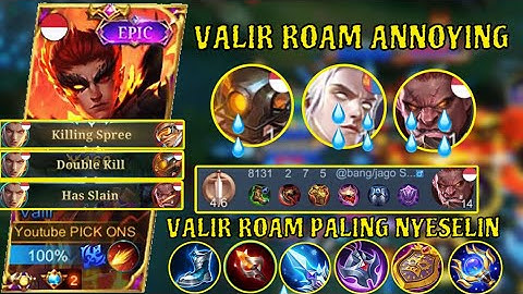 VALIR ROAMER ANNOYING BUILD - BUILD TOP 1 GLOBAL VALIR - VALIR BEST BUILD 2022 ~ MOBILE LEGENDS