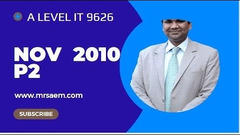 Nov 2010 P2 -- A Level IT 9626  - AICT 9713