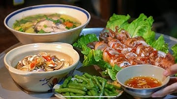 Bữa Cơm Gia Đình: Mực Nhồi Thịt Rim Cay, Canh Chua Cá Ba Sa, Cà Muối - Ẩm Thực Việt