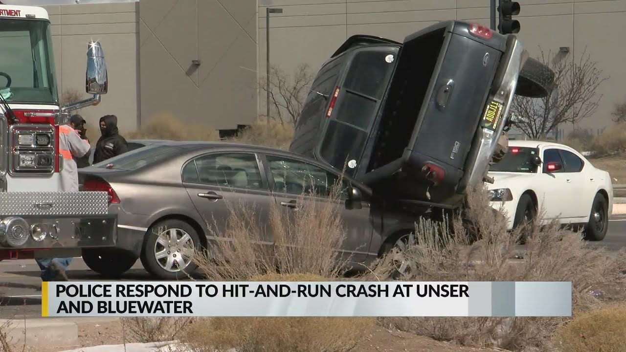 2 victims trapped in vehicle following crash in NW Albuquerque - YouTube