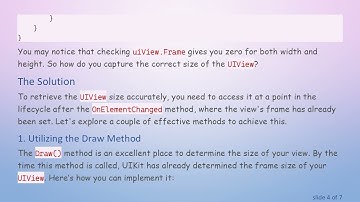 How to Get UIView Size in a Xamarin Forms Custom Renderer